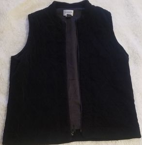 Black quilted vest